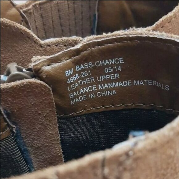 G. H. BASS Chance Genuine Suede Ankle Boots Low Heel Side Zippers Tan Brown Sz 8 - Picture 14 of 16